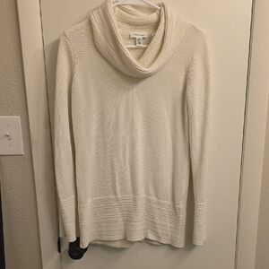 Calvin Klein Women's Cream Cowl Neck Sweater